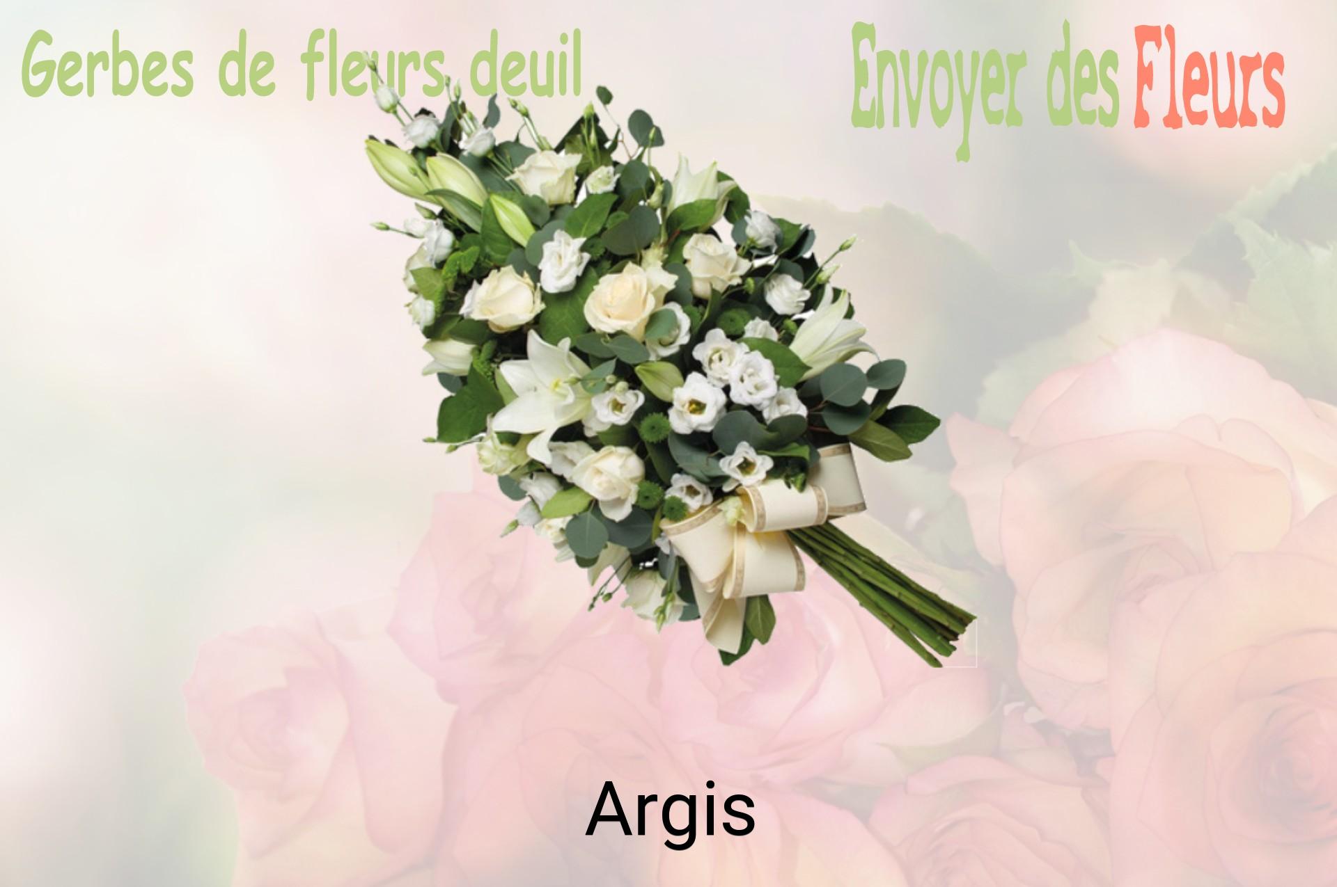 Gerbe de fleurs de deuil livrée à Argis